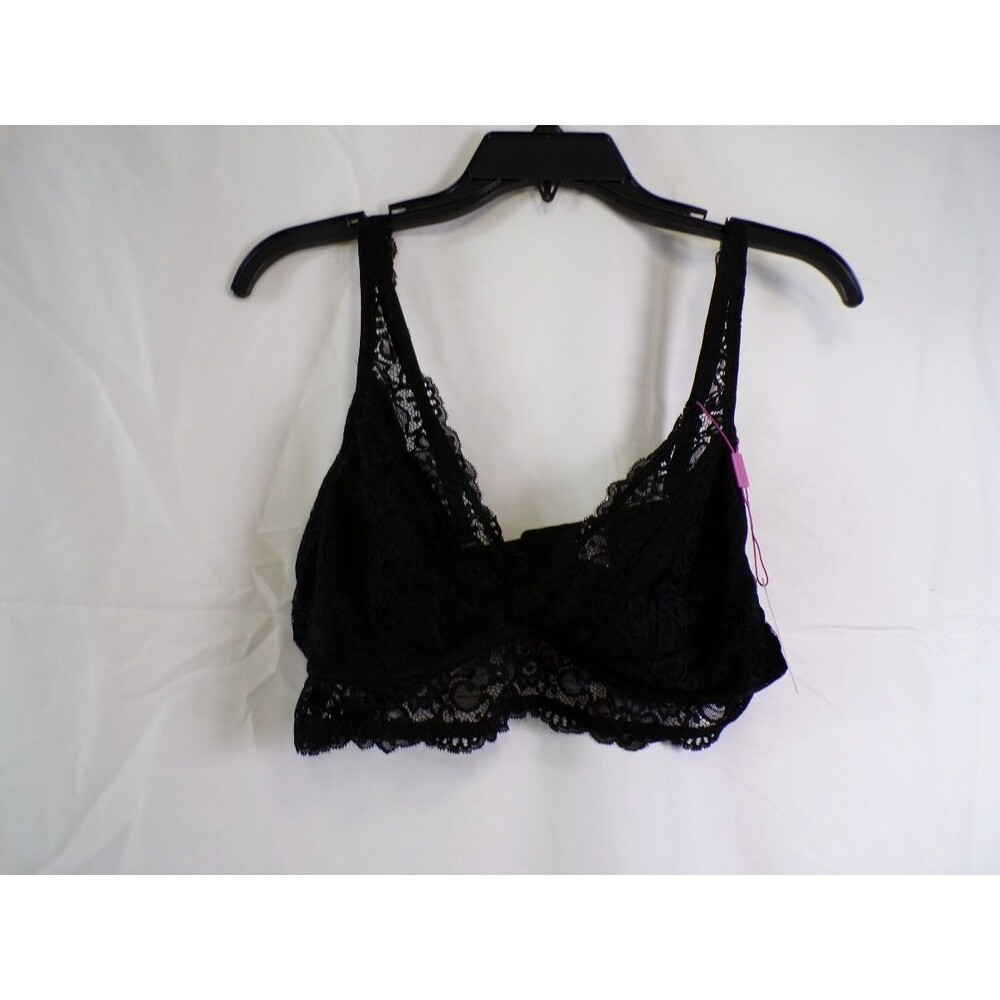 AVIDLOVE Women's Lace Bralette Black Large Bralette Wireless L 0646